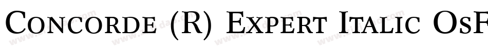 Concorde (R) Expert Italic OsF字体转换